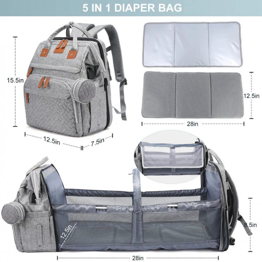 Nesti BabyNest Bag measurements folded and unfolded